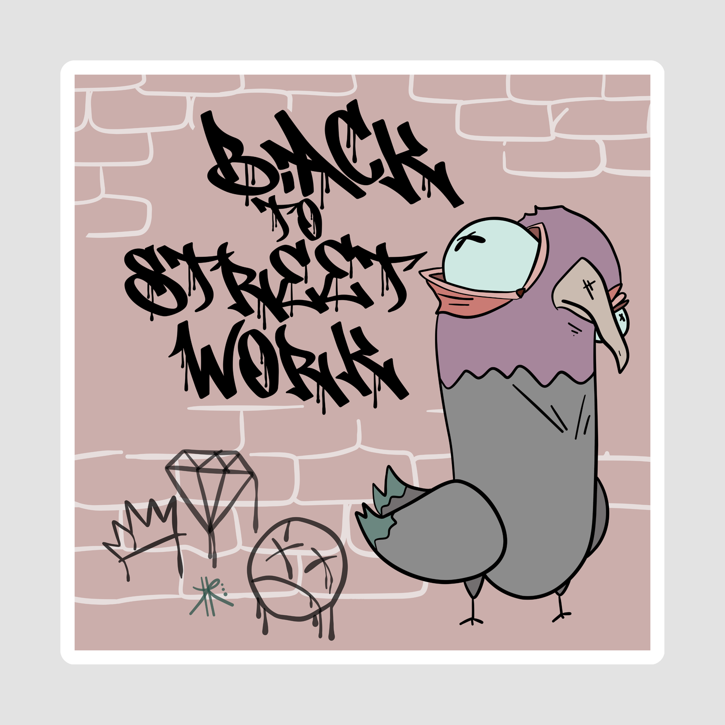 Back to Street Work Sticker