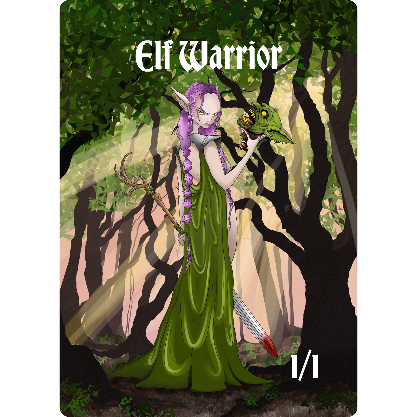 Elf Warrior Token: 1/1 Forest