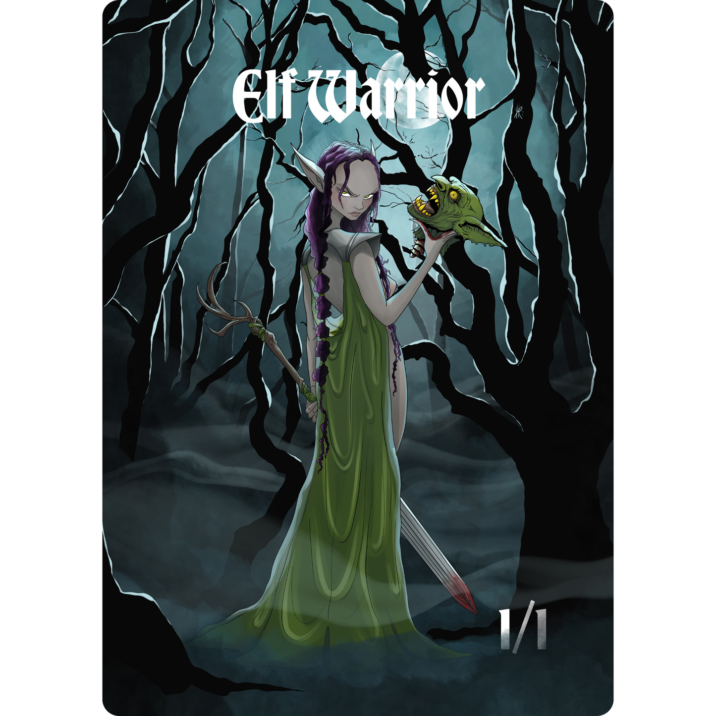 Elf Warrior Token: 1/1 Swamp