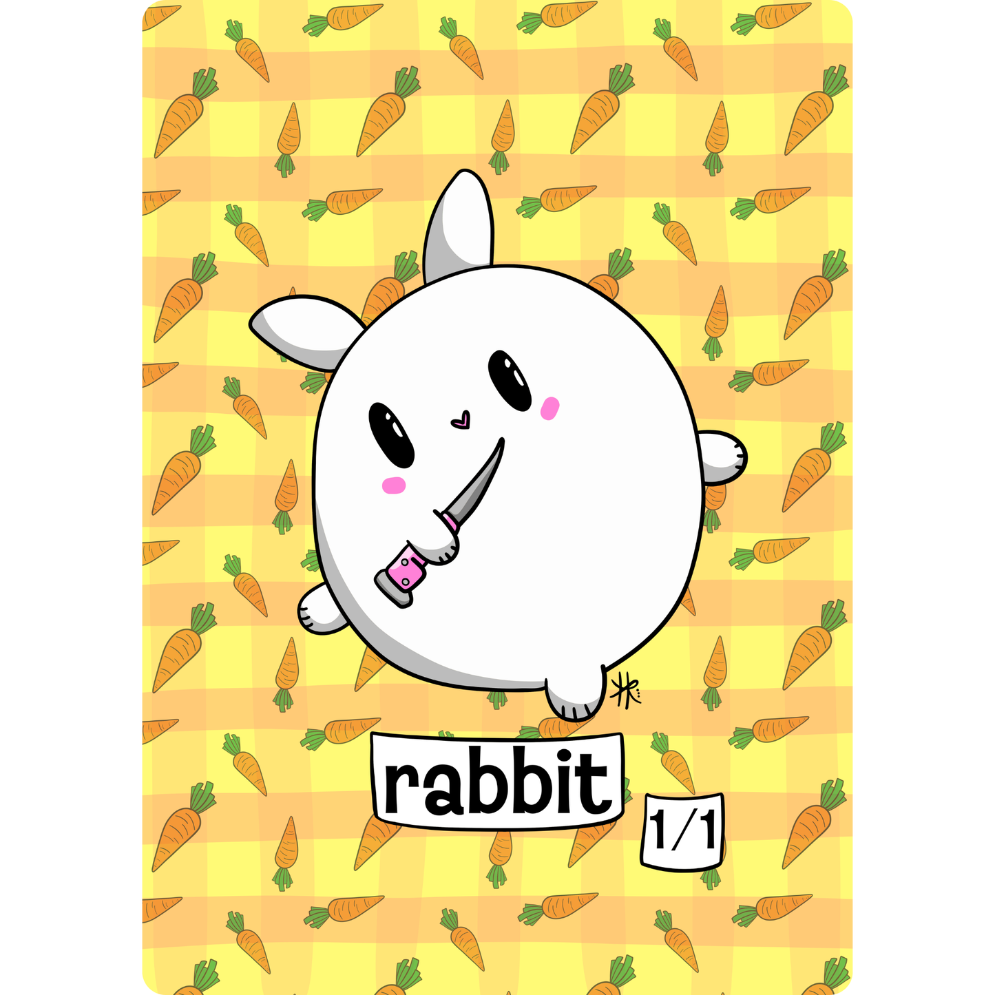 Rabbit Token: 1/1 Carrots